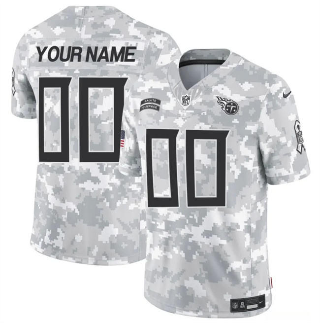 Men's Tennessee Titans Active Player Custom Arctic Camo 2024 F.U.S.E. Salute to Service Limited Football Stitched Jersey